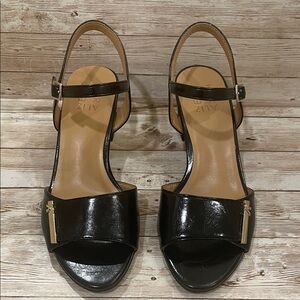 Naturalizer Bristol-Ornament Ankle Strap Block Heel Sandals NWT Size 7.5M